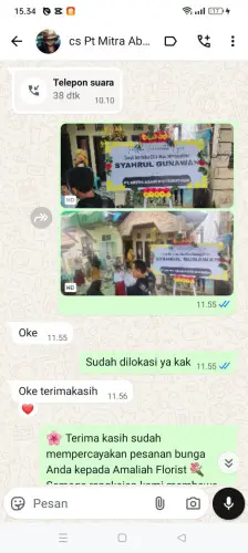Testimonial Papan Bunga kali deres