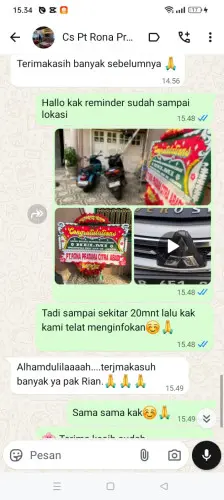 Testimonial Papan Bunga kali deres